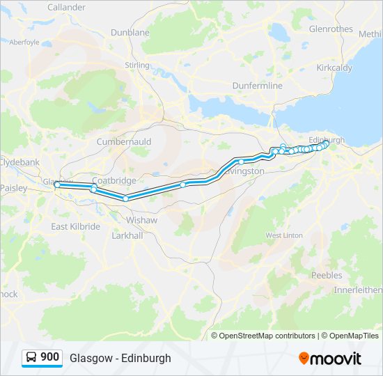 Bus 900 Route Map 900 Route: Schedules, Stops & Maps - Edinburgh (Updated)