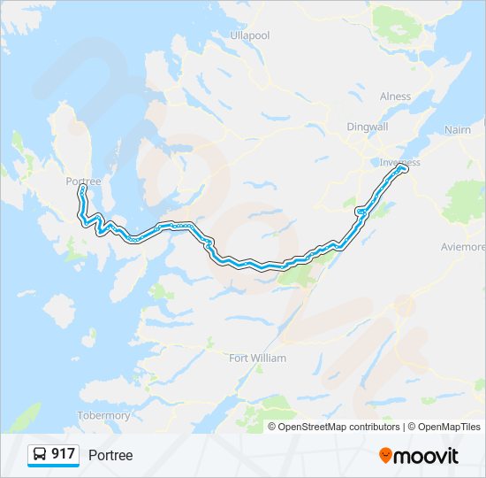 917 bus Line Map