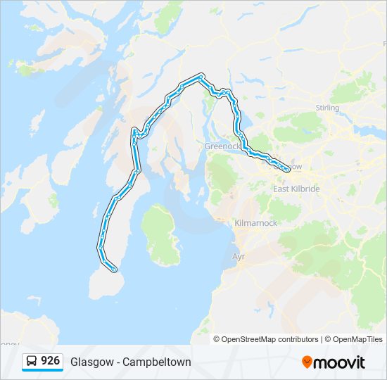 926 bus Line Map