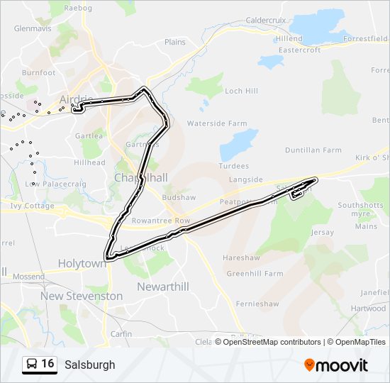 16 Bus Line Map