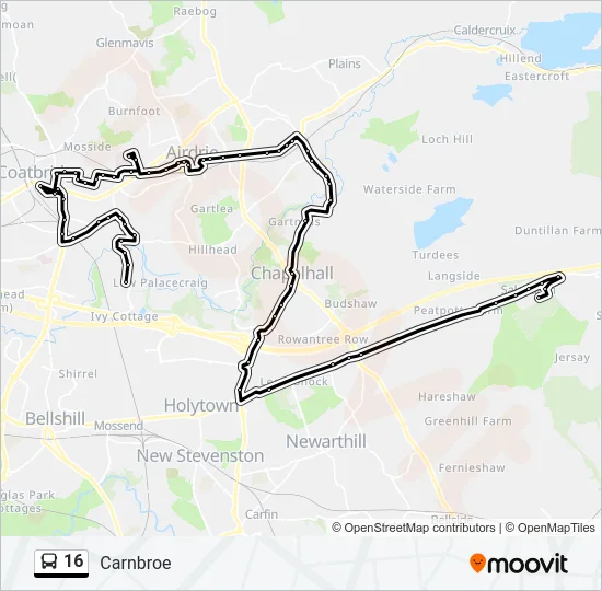 16 Bus Line Map