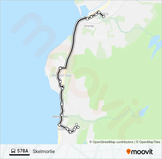 578A Bus Line Map