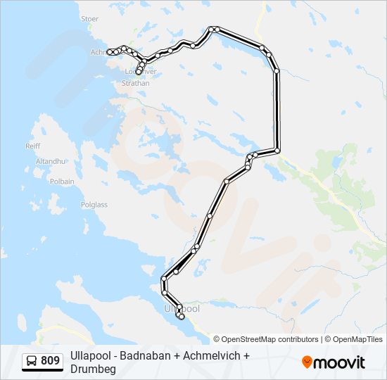 809 Bus Line Map