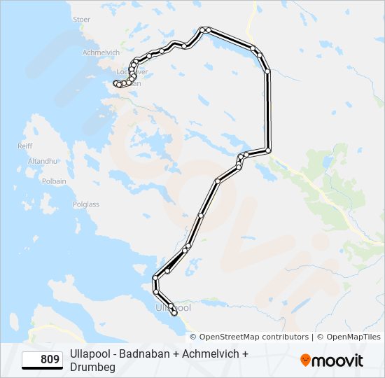 809 bus Line Map
