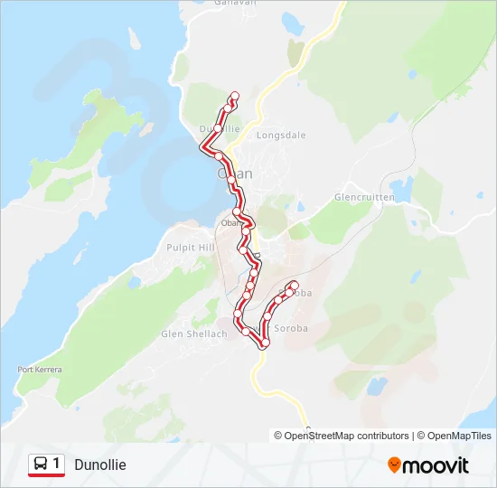 1 Bus Line Map