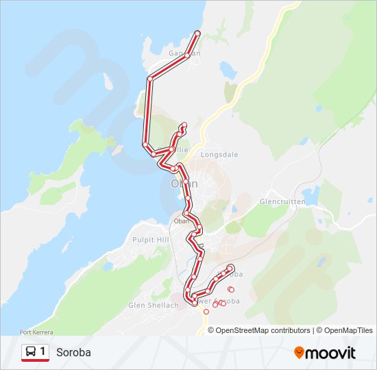 1 bus Line Map