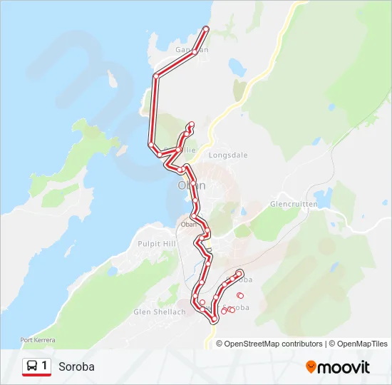 1 Bus Line Map