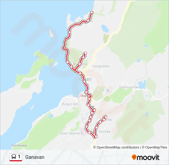 1 Bus Line Map