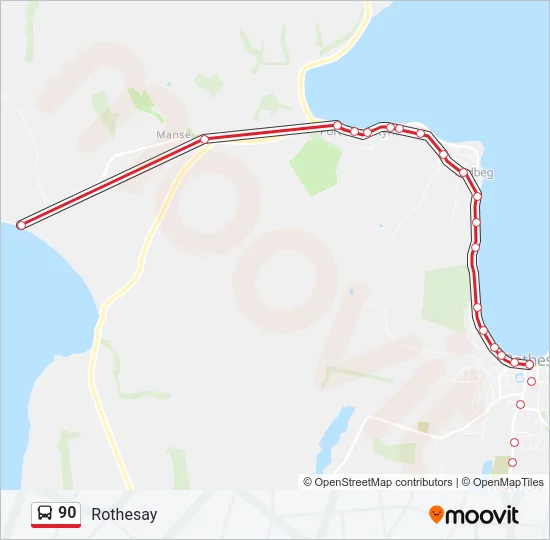 90 Bus Line Map