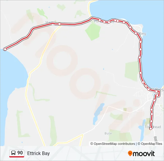 90 Bus Line Map