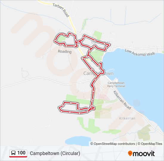 100 Bus Line Map