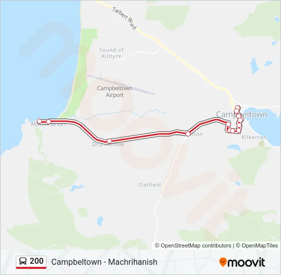 200 Bus Line Map