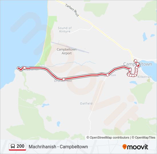 200 Bus Line Map