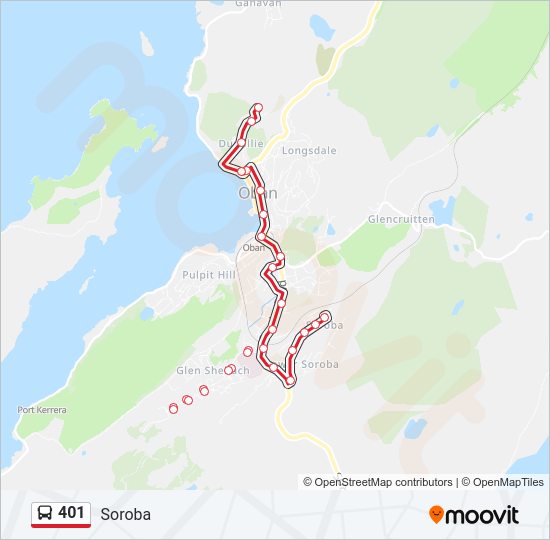 401 Bus Line Map