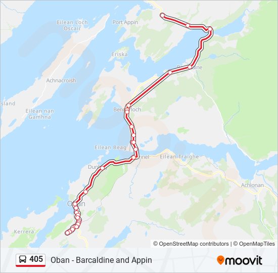 405 Bus Line Map