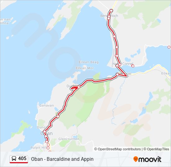 405 bus Line Map