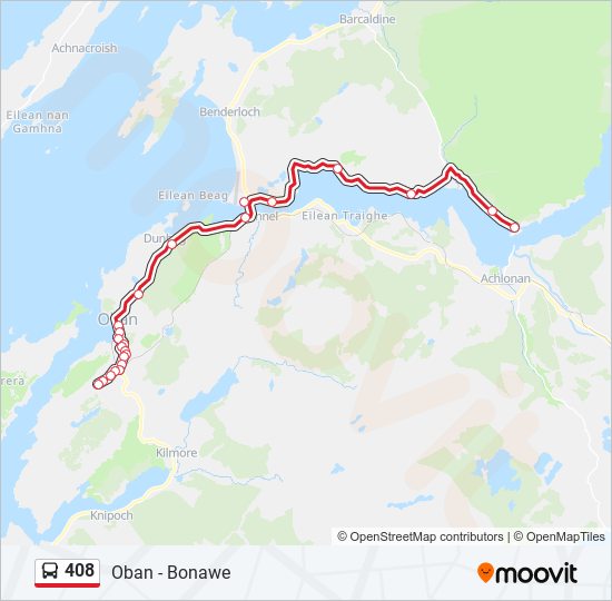 408 bus Line Map