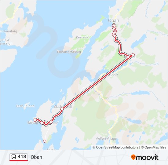 418 Bus Line Map