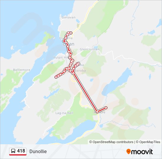 418 bus Line Map