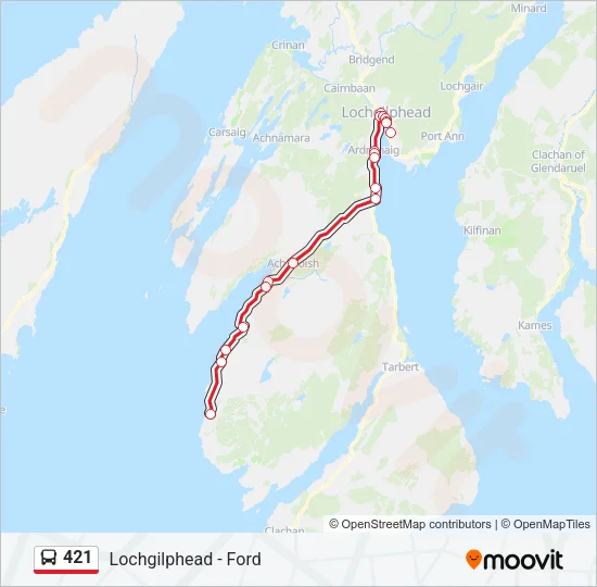 421 Bus Line Map