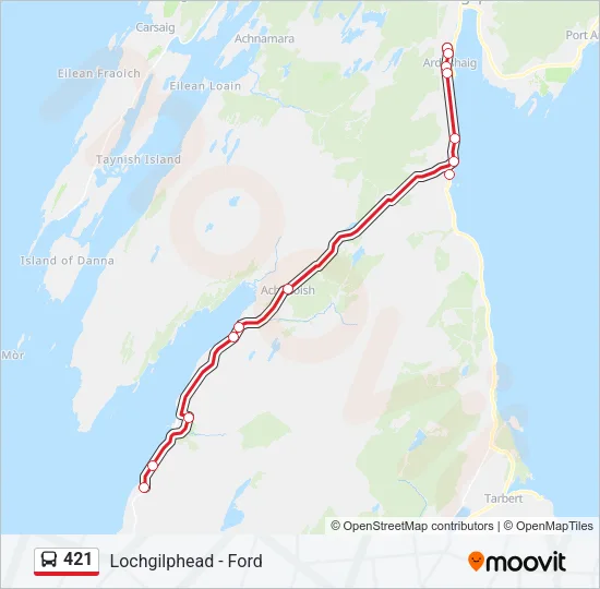 421 Bus Line Map