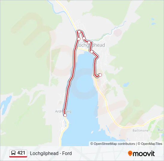 421 Bus Line Map
