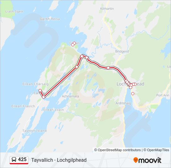 425 Bus Line Map
