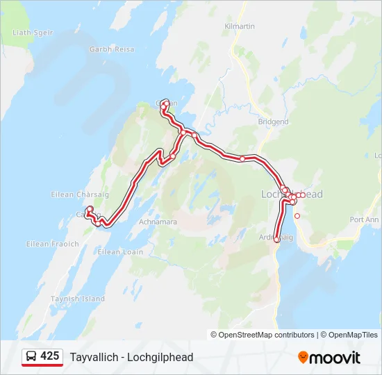 425 Bus Line Map
