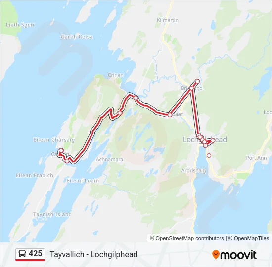 425 Bus Line Map