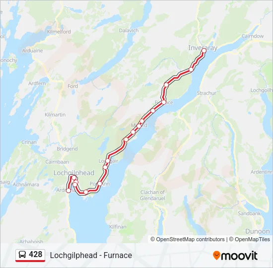 428 Bus Line Map