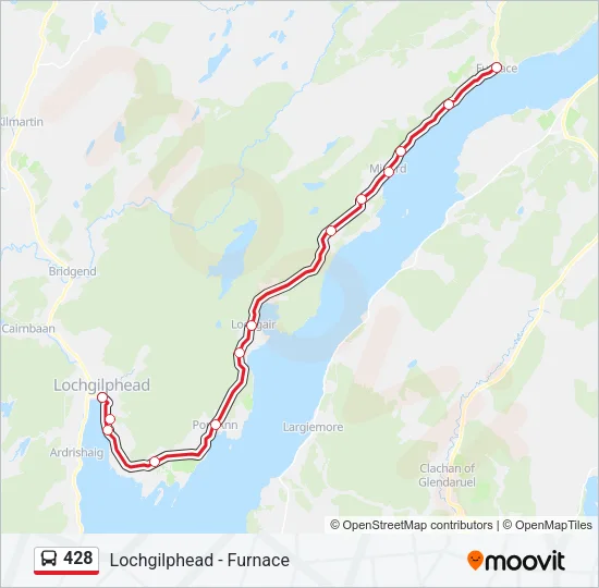 428 Bus Line Map