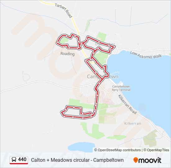 Bus 440 Route Map 440 Route: Schedules, Stops & Maps - Campbeltown (Updated)