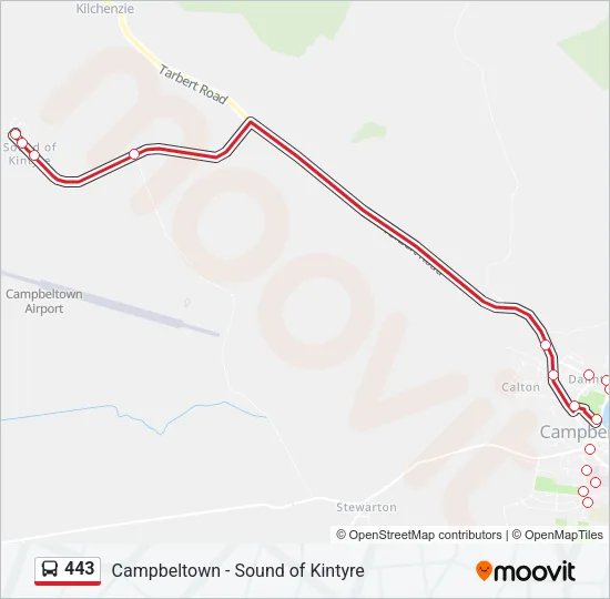 443 Bus Line Map
