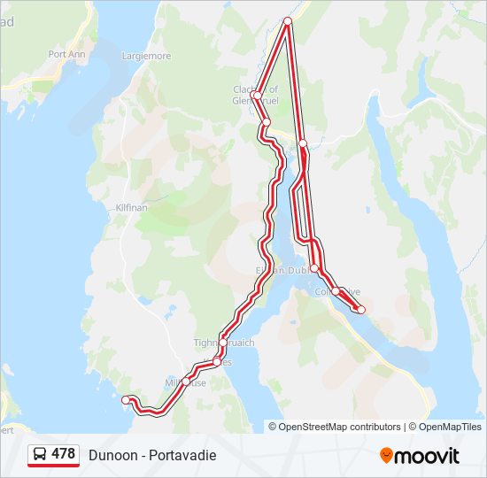 478 bus Line Map