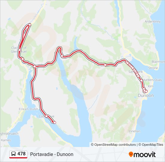 478 Bus Line Map