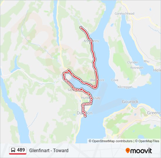 489 bus Line Map