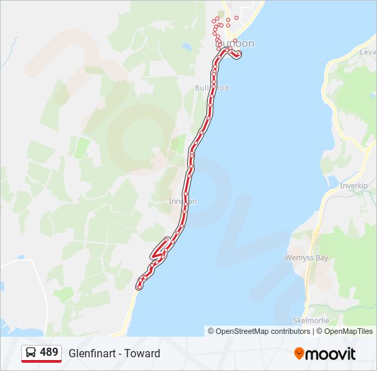 489 bus Line Map