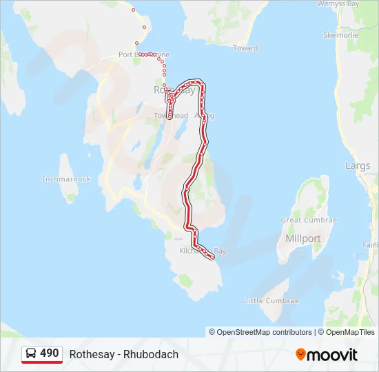 490 Bus Line Map