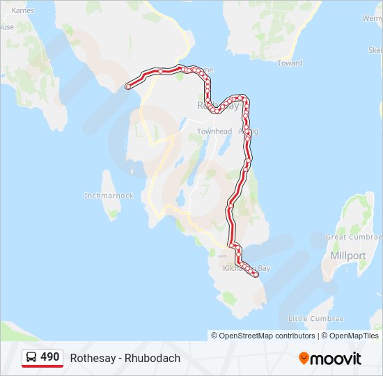 490 bus Line Map