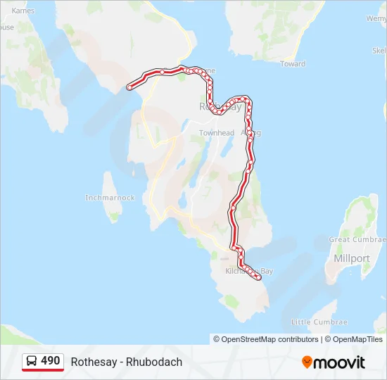 490 Bus Line Map