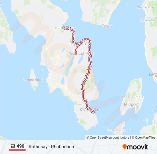 490 Bus Line Map