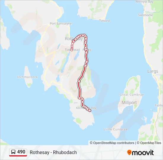 490 Bus Line Map