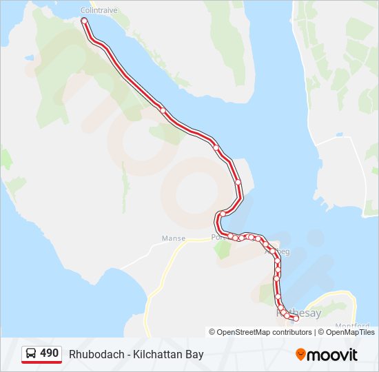 490 bus Line Map