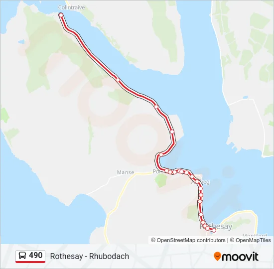 490 Bus Line Map