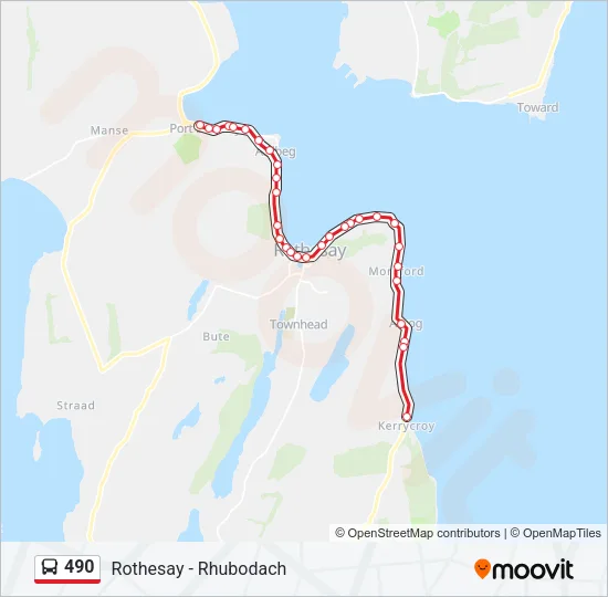 490 Bus Line Map
