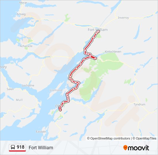 918 bus Line Map