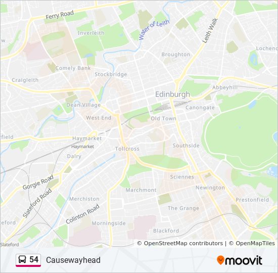 Bus 54 Route Map 54 Route: Schedules, Stops & Maps - Causewayhead (Updated)