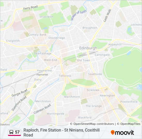 Bus 57 Route Map 57 Route: Schedules, Stops & Maps - Raploch (Updated)