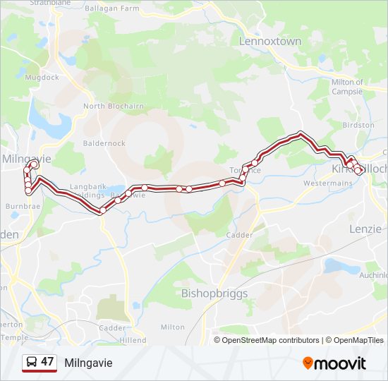 47 Bus Line Map