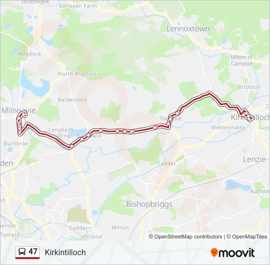47 Bus Line Map
